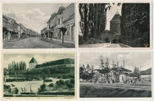 Sárvár - 9 db RÉGI város képeslap / 9 pre-1945 town-view postcards