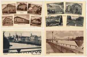 Szolnok - 10 db RÉGI város képeslap / 10 pre-1945 town-view postcards