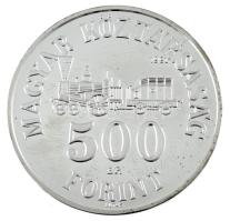 1991. 500Ft Ag "Széchenyi István" sérült kapszulában, tanúsítvánnyal, dísztokban T:BU 
Ad...