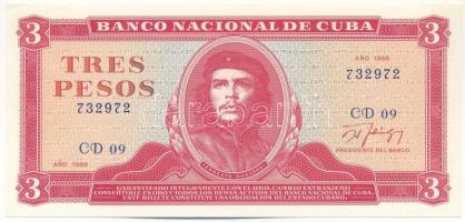 Kuba 1988. 3P T:AU Cuba 1988. 3 Pesos C:AU Krause P#107b