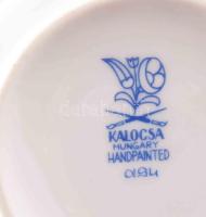 Kalocsai porcelán pálinkás készlet. Jelzett, hibátlan