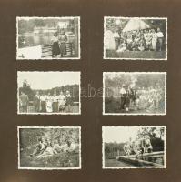 1935-1937 Családi fotóalbum, benne utazási képek (közte Erdély, Békás-szoros, Oltár-kő; Fertőrákosi ...