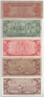Kuba 1949. 5P + 1968. 5P + 1971. 10P + 1986. 3P + 10P T:F,VG
Cuba 1949. 5 Pesos + 1968. 5 Pesos + 1...