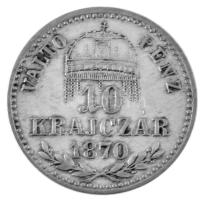 1870KB 10kr Ag "Váltó Pénz" T:XF,VF Adamo M10.1