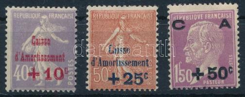 1928 Államadósság alap sor Mi 232-234 (Mi EUR 130,-)