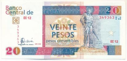 Kuba 2008. 20P T:F szép papír Cuba 2008. 20 Pesos C:F fine paper Krause P#FX50