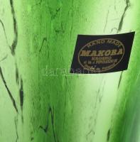 Makora Krosno lengyel dinnyemintás váza. Címkével jelzett, hibátlan, m: 30,5 cm