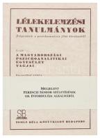 Dr. Almásy Endre et al.: Lélekelemzési tanulmányok. Dolgozatok a pszichoanalizis főbb kérdéseiről. Írták a Magyarországi Pszichoanalitikai Egyesület tagjai. Bevezetővel ellátta Sigmund Freud. H.n., 1993, Párbeszéd - T-Twins. Reprint kiadás. Kiadói papírkötés, kiadói papírszalaggal, helyenként kisebb lapszéli ázásnyomokkal, kissé hullámos lapokkal.