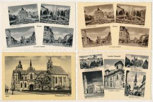 Kassa, Kosice; - 6 db RÉGI város képeslap / 6 pre-1945 town-view postcards