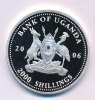 Uganda 2006. 2000Sh ezüstözött Cu-Ni "A labdarúgás halhatatlanjainak csarnoka - Magyarország 19...