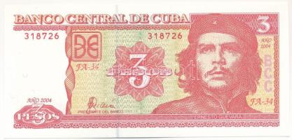 Kuba 2004. 3P Che Guevara T:UNC Cuba 2004. 3 Pesos Che Guevara C:UNC Krause P#127a