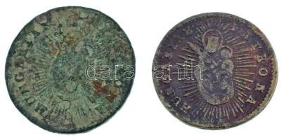 1763-1767. Rézdénár "Mária Terézia / zárt korona" (2xklf) T:F Huszár: 1756, 1757, Unger III.: 1278, 1279