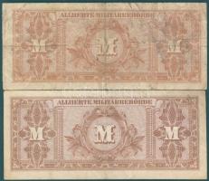 Német 3. Birodalom / szövetséges megszállás alatt 1944. 20M (2x)USA-nyomat kilencjegyű sorszámmal T:...