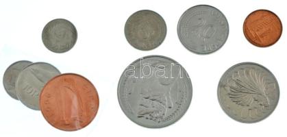 Írország 1995-1996. 1p-10p (4xklf) + Szingapúr 1981. 1c - 1$ (6xklf) T:AU Ireland 1995-1996. 1 Penny - 10 Pence (4xklf) + Singapore 1981. 1 Cent - 1 Dollar (6xdiff) C:AU