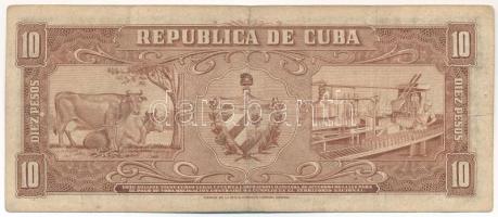 Kuba 1956. 10P T:F
Cuba 1956. 10 Pesos C:F
Krause P#88a