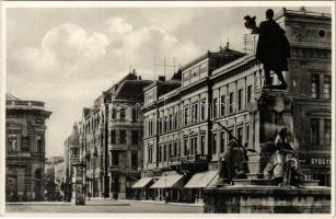 Szeged, Klauzál tér, gyógyszertár, Gerle patika, Schlesinger üzlete. Traub B. és Társa kiadása