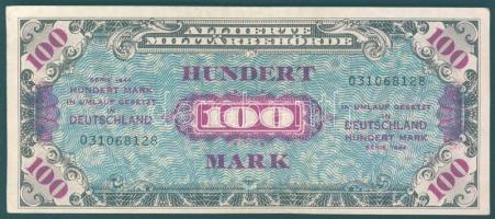 Német 3. Birodalom / szövetséges megszállás alatt 1944. 100M USA-nyomat kilencjegyű sorszámmal T:II