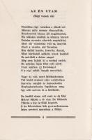 Balázs Béla:
Az én utam. Összegyüjtött versek.
(Budapest), 1945. Athenaeum (ny.) [4] + 278 p. Első...