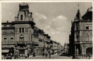 Szeged, Híd utca, fűszer, liszt és termény üzlet. Traub B. és Társa kiadása