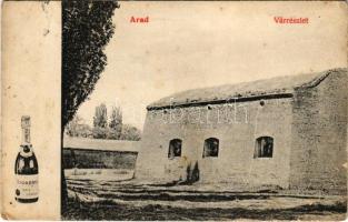 Arad, vár részlet, Andrényi pezsgő reklám / castle, champagne advertisement (fl)