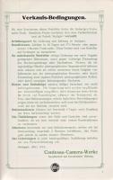 A stuttgarti Contessa Camera-Werke G. m. b. H. fényképezőgép-gyártó vállalkozás 1913/14. évi német n...