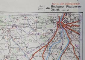 [A megnövekedett Magyarország dunántúli részének közúti térképe] (1941) Blatt 44: Budapest-Plattense...