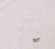 Gyopárosi emlék pralinékínáló garnitúra, extra nagytállal. Kopással, d: 12,5-22,5 cm