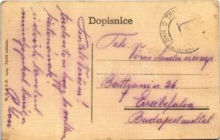 Ceské Budejovice, Budweis; Nádrazí / railway station, locomotive, train (EK)