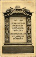 Rimaszombat, Rimavska Sobota; Pro Patria 1914-1918 Hősi halált halt tanárunk és diáktársaink emlékének a rimaszombati gimnázium volt diákjainak szövetsége / military heroes monument (EK)