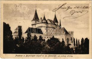 Bajmócfürdő, Bojnické kúpele (Bajmóc, Bojnice); Zámkom od juznej strany / vár / castle (EK)