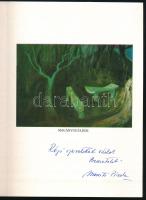 Mersits Piroska (1926-1988) festőművész autográf dedikációja 1986-ban rendezett kiállításának meghívóján