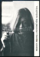 Mersits Piroska (1926-1988) festőművész autográf dedikációja 1986-ban rendezett kiállításának meghív...