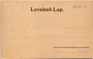 1900 Füzesabony, Füzes-Abony; Szabadság szobra a Berek erdőben, pályaudvar, vasútállomás. Art Nouvea...