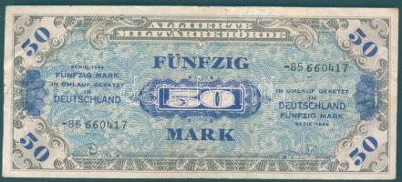 Német 3. Birodalom / szövetséges megszállás alatt 1944. 50M szovjet nyomat nyolcjegyű sorszámmal, sorszámban a 6-os szám alatt még egy kötőjel T:III