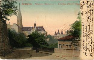 1908 Budapest I. Főherceg Albrecht út, Mátyás templom. Taussig Arthur 3163. (EB)
