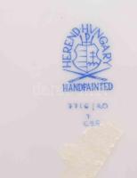 Herendi rothschild mintás kagyló alakú pralinékínáló. Jelzett, hibátlan, 18x13 cm