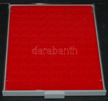 Lindner éremtartó tálca, 99 férőhellyel, 18x18mm