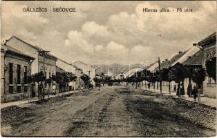 1922 Gálszécs, Secovce; Hlavna ulica / Fő utca / main street (EK)