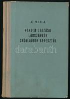 Szívos Béla: Nansen utazása lábszánkón Grönlandon keresztül. Harmincz képpel. Bp., 1911, Franklin Társulat. Számos érdekes illusztrációval. Kicsit kopott félvászon kötésben, első néhány lap alján ázásnyommal.