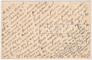 1919 Homokrév, Mokrin; Hegedüs gőzmalom, vasúti sorompó, vonat / steam mill, railway barrier, train ...