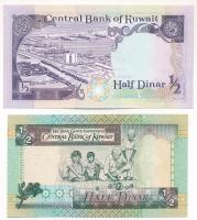 Kuvait 1980-1994. 1/2D (2xklf) T:UNC,AU
Kuwait 1980-1994. 1/2 Dinar (2xdiff) C:UNC,AU