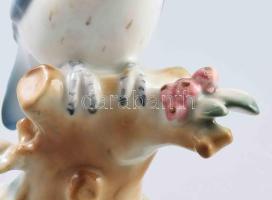 Zsolnay madár. Jelzett, hibátlan, m: 17,5 cm