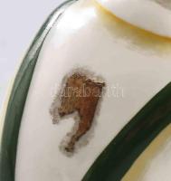 Aquincum cipőfűző fiú, ritka festéssel. Jelzett, kis kopással, m: 10,5 cm