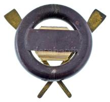 ~1960. "Balaton" bronz szuvenír jelvény kihajtható mini fényképekkel (~35x35mm) T:XF tű le...