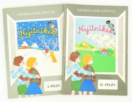 Nyitnikék. Kisiskolások könyve. I-II. félév. (1-2. köt.) Szerk.: Huszár Tiborné. Bp., 1986, Közgazdasági és Jogi Könyvkiadó. Kiadói papírkötés.