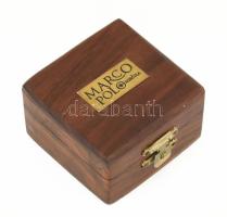 Marco Polo iránytű, fa dobozban