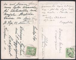 cca 1910 Darányi Gyuláné Jolánnak, Darányi Kálmán későbbi miniszterelnök rokonának küldött 4 db képe...