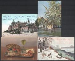 cca 1910 Darányi Gyuláné Jolánnak, Darányi Kálmán későbbi miniszterelnök rokonának küldött 4 db képe...