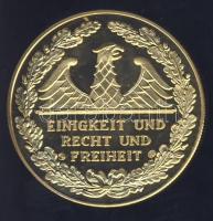 Németország DN "Német történelem - Nagy Károly" aranyozott Cu-Ni emlékérem T:PP