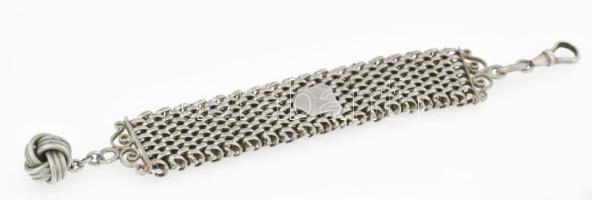 Ezüst (Ag) tiszti lánc, 27,2 g, h: 14,5 cm